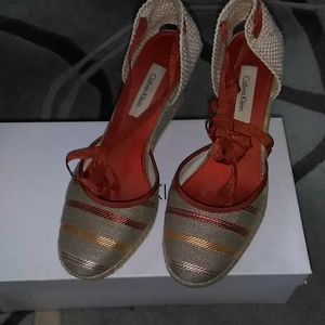 CALVIN KLEIN WEDGE ESPADRILLES